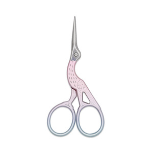 Tea Bag Cutters Mini Retro Crane Shaped Scissors Stainless Steel Pink And Blue Gradient Home Use - Product Image 4