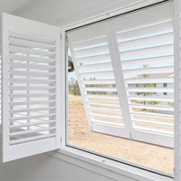 Nouvelles Fenêtres à Persiennes Horizontales Manuelles 2025 en Alliage d'Aluminium avec Isolation Phonique et Pare-Soleil, Ventilation Moderne