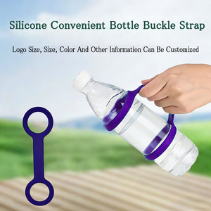 Sangle de maintien pour bouteille d'eau, vente chaude, silicone souple, minimaliste, sac Opp, unisexe, acier, biberon en silicone - Product Image 3