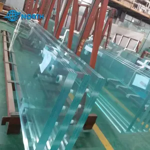 Pemasok manufaktur OEM kaca keselamatan laminasi tempered tebal 10mm 8mm kustom