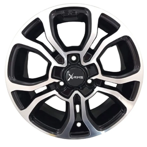 <span class=keywords><strong>Jantes</strong></span> en alliage X-RIMS 14x4.5 3x100 5 branches en maille noir brillant avec face usinée ET37 pour Daihatsu Hijet - Product Image 1