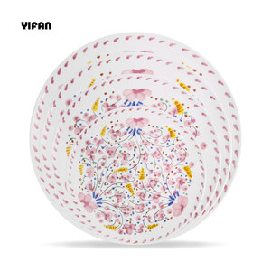 Assiette décorative en céramique de porcelaine fine jaune rose pastoral européenne pour banquets de mariage et fêtes - Product Image 5