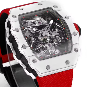 RM2702 Carbon Fiber Tonneau Unisex Casual Sports Mechanical Movement Hollow Tourbillon <b>Watch</b> 3BAR Water Resistant - Product Image 2