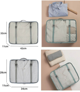 Ensemble de 6 cubes de rangement <span class=keywords><strong>en</strong></span> nylon personnalisés, organisateurs de <span class=keywords><strong>voyage</strong></span> à compression de qualité supérieure avec panneaux <span class=keywords><strong>en</strong></span> maille, accessoires de bagages unisexes - Product Image 5