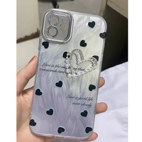Dolce diamante intarsiato perla cuore in resina accessori per capelli forcina cianfrusaglie decorazione Charm retro piatto fai da te