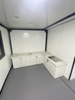Maison conteneur extensible à double aile de 20/40 pieds, 1 à 4 chambres, avec chambre, salon, cuisine et salle de bain