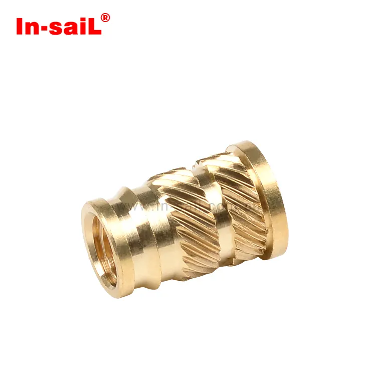 Hot sale brass embedment thread brass knurled nuts heat set insert nuts for laptop UNC 2-56 4-40 6-32 8-32 M3 M5 M6 M8