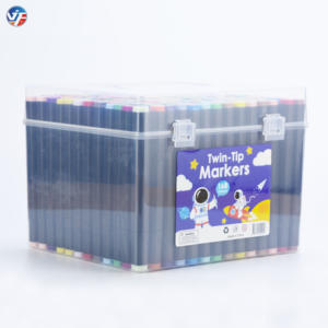 Marcadores de Arte Permanentes de Doble Punta Oblicua con Tinta a Base de Agua, 168 Colores, Estuche de Plástico Impermeable, Juego para Adultos y Niños - Product Image 5
