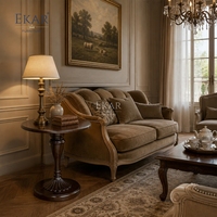 Table d'appoint à piétement en colonne Ebene |   Table d'appoint ronde classique de luxe avec base cannelée - EKAR