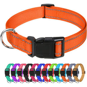 <span class=keywords><strong>Collar</strong></span> de perro de nailon ajustable al por mayor con hebilla reflectante <span class=keywords><strong>Collar</strong></span> DE SEGURIDAD personalizado para perros pequeños medianos grandes patrón sólido - Product Image 5