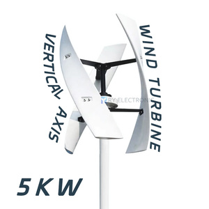 Aerogenerador de Eje Vertical de Baja Velocidad con Certificación CE, 5KW, 12V/24V, Diámetro del Rotor de 3m, Velocidad de Arranque del Viento de 2m/s - Product Image 1