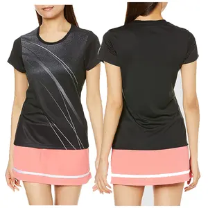 최신 고품질 여성용 셔츠 V-넥 속건 디자인 여성용 테니스 셔츠