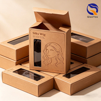 Boîte en carton personnalisée avec logo en feuille d'or, prix direct usine, vente en gros à bas prix, avec fenêtre transparente