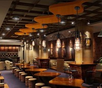 Luminaire suspendu en tuyau de fer style steampunk, directement de l'usine, pour café, livraison rapide.