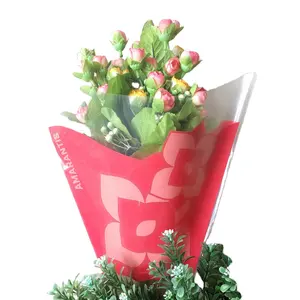 hot sale flower sleeves flower packaging materials customized size and printing
