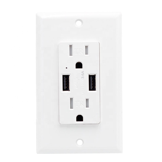 American Power Outlet Electric USB Outlet 12v/socket Outlet/USB Wall Socket