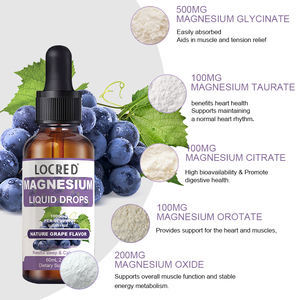 Meilleur vendeur mondial, glycinate de magnésium liquide, soutien du sommeil, absorption, complément de magnésium pour un état d'esprit calme, saveur naturelle de raisin - Product Image 3