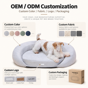 Lit orthopédique personnalisé pour chien et chat, entrée ouverte, mousse à mémoire de forme, résistant aux morsures, amovible, lavable, antidérapant, mobilier pour animaux de compagnie, OEM - Product Image 2