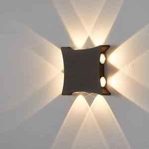 8W vuông Nhôm dẫn Đèn tường IP65 không thấm nước ánh sáng hiện đại trang trí phòng khách sạn tường trang trí tường sconce - Product Image 2