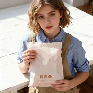 Sacs d'expédition en polyéthylène pour colis, emballage écologique, logo personnalisé, emballage nu, poly mailer, sacs d'expédition pour vêtements - Product Image 6