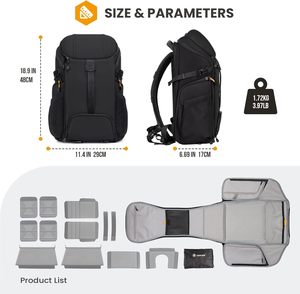 Mochila Impermeable para Cámara DSLR Profesional de Gran Capacidad, Unisex, para Viajes al Aire Libre, Muestra Gratuita - Product Image 4