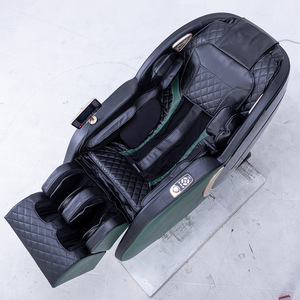 เก้าอี้นวดตัวเต็มรูปแบบ SL Rail 2D พร้อมหุ่นยนต์นวดมือ สีเขียวเข้มและสีเทาอ่อน สำหรับใช้ในบ้าน - Product Image 3