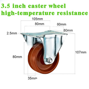 Factory Price 4/5/6/8inch 250/350/450/550kg Nylon PA Heavy Duty Stainless Steel <strong>Casters</strong> Swivel <strong>Caster</strong> Castor Trolley Wheel - Product Image 5