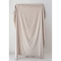 Couverture en cachemire d'agneau en laine mérinos motif solide tricoté hiver chaud canapé jeter couverture pour chambre salon bureau