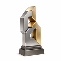 Trophée en métal Wicket avec design pyramidal en spirale bronze, gravé, récompense sportive personnalisée pour les cadeaux de salon professionnel