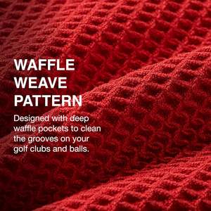 Vente en gros de serviette de golf gaufrée en microfibre de qualité supérieure avec aimant serviette de golf compacte avec logo personnalisé serviette de golf magnétique - Product Image 3