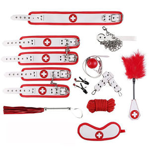 51001 新しいナースロールプレイゲームBDSM拘束キット和服風大人用SM10点ボンデージセットセックストイカスタムロゴ - Product Image 1