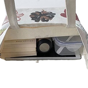 Sacs fourre-tout en toile de coton recyclée, naturels, vierges, personnalisables, avec fermeture éclair - Product Image 6