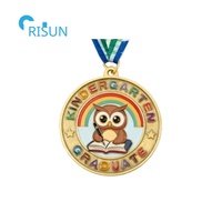 Personnalisé préscolaire diplômé Graduation enfant enfants maternelle classe école médailles médaillon personnalisé maternelle médaille