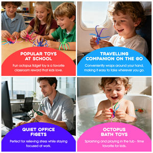 Colorato in Silicone polpo e calamari giocattolo divertente romanzo giocattolo irrequieto <span class=keywords><strong>per</strong></span> <span class=keywords><strong>ragazzi</strong></span> e ragazze - Product Image 6