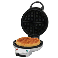 Gaufrier rond antiadhésif CE/ETL 1000W 2026, nouvelle version, grande capacité, contrôle de température, offre spéciale