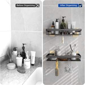 Kitchen Bathroom Wall Mounted Hanging Mouted Draining Storage Basket Rack Spice Home Organizer <strong>Shower</strong> <strong>Caddy</strong> - Product Image 6