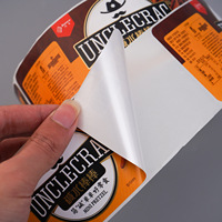 Rouleau d'autocollants adhésifs personnalisés avec logo imprimé, étiquettes d'emballage alimentaire pour les collations, les bretzels