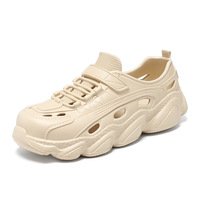 Sandalias de Plataforma con Diseño Hueco de EVA para Mujer, Estilo Dad, con Logotipo Personalizado, Fabricación OEM/ODM, Cierre Ajustable con Cinta Mágica, Secado Rápido, Antideslizantes y Transpirables