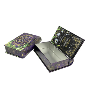 Book Shape Tin Box Wholesale Empty Book Shaped Tin Can/case Fashion Design Book Shape Packing Metal Tin Box
