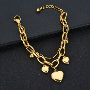 Pulseras de Mujer Multicapa de Acero Inoxidable con Grabado de Titanio, Venta al por Mayor de Fábrica, Modernas y Elegantes - Product Image 1