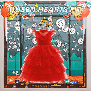 MQATZ Nuevo Disfraz <span class=keywords><strong>de</strong></span> la <span class=keywords><strong>Reina</strong></span> <span class=keywords><strong>de</strong></span> <span class=keywords><strong>Corazones</strong></span> para Niñas, Mono <span class=keywords><strong>de</strong></span> Cosplay <span class=keywords><strong>de</strong></span> <span class=keywords><strong>Película</strong></span> <span class=keywords><strong>de</strong></span> Televisión, Falda <span class=keywords><strong>de</strong></span> Tul Rojo <span class=keywords><strong>de</strong></span> Algodón para Fiestas, Disponible en Stock AYJFS01 - Product Image 2