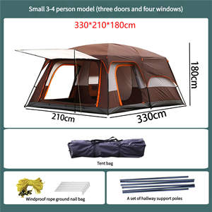 Tienda de campaña grande de lujo, protección solar, 4 estaciones, impermeable, tienda de campaña, gran <span class=keywords><strong>espacio</strong></span> para 3-4 personas, fiesta y glamping - Product Image 6