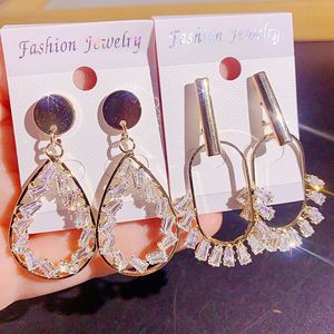 Mixed Wholesale Luxury Exaggerated <b>Earrings</b> 925 Silver Needle Long Tassel <b>Earrings</b> Diamond Bow Rhinestone Crystal Earing Drop - Product Image 6