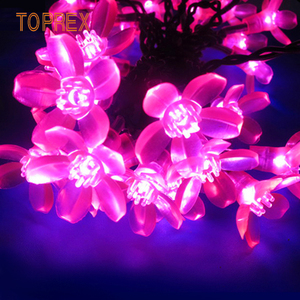 Guirlande lumineuse LED personnalisée blanc chaud RGB en forme <span class=keywords><strong>de</strong></span> fleurs <span class=keywords><strong>de</strong></span> cerisier, lumières décoratives d'<span class=keywords><strong>extérieur</strong></span> <span class=keywords><strong>pour</strong></span> festivals, Noë<span class=keywords><strong>l</strong></span>, fées, mariages, décorations d'arbres - Product Image 2