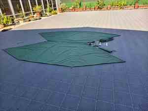 Carpa de Lona Resistente Color Verde Oliva para Dos Personas, Tipo Soldado, en Venta - Product Image 2