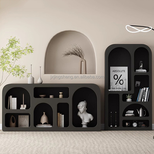 Mueble <span class=keywords><strong>de</strong></span> <span class=keywords><strong>Madera</strong></span> para Libros, Estante Decorativo para el Hogar, Vitrina Arqueada para Sala <span class=keywords><strong>de</strong></span> Estar - Product Image 5