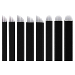 Cuchillas de Microblading de Acero Inoxidable de 0.18mm, Agujas Desechables para Tatuaje de Cejas, para Uso Profesional en Estudio y con Pluma Manual PMU - Product Image 6