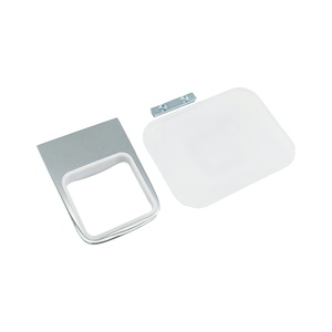 Metalique 50065-CR Portasapone da Bagno Cromato a Forma Speciale, Montaggio a Parete, in Zinco Premium con Vetro Satinato, Design Moderno - Product Image 4