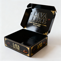 Boîte en carton d'avion de qualité supérieure avec impression personnalisée de logo, estampage à chaud UV, effet de gaufrage, emballage de gâteau au chocolat, impression noire