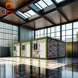 Cbox Bâtiment de bureau modulaire préfabriqué de camouflage en plein air, résidence, panneau sandwich en acier, camping, maison conteneur détachable - Product Image 3